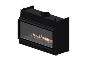 Foyers et Chemin&eacute;es 3D - Chemin&eacute;e &agrave; gaz - Barbas Bellfires - Horizon Bell Small 3