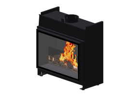 Chimneys and chimney pots 3D - Gas fireplace - Barbas Bellfires - York Small 3