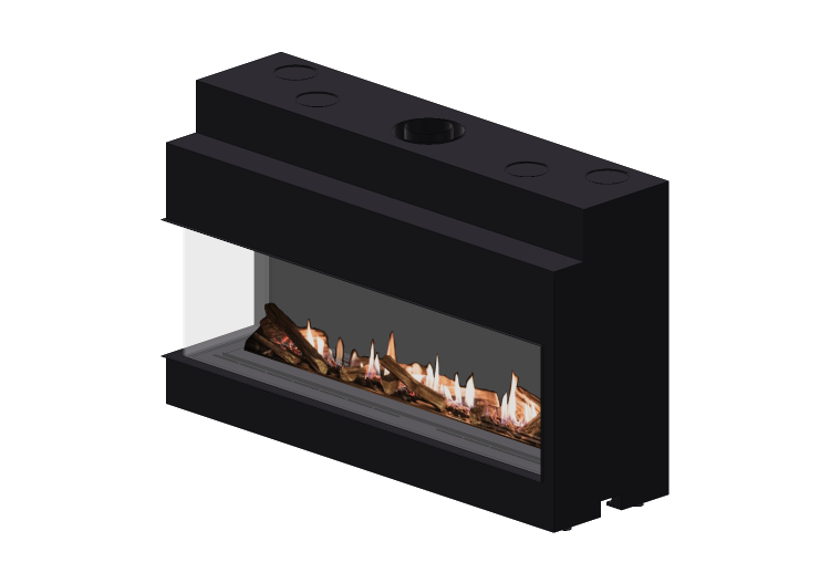 Chimneys and chimney pots 3D - Gas fireplace - Barbas... Chimneys and chimney pots 3D - Gas fireplace - Barbas...