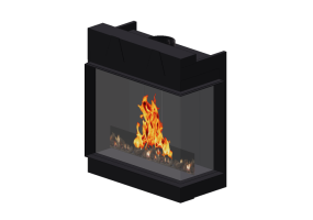 Camini 3D - Caminetto a gas - Barbas Bellfires - Corner Bell Derby 3 R