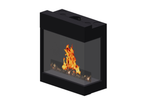 Camini 3D - Caminetto a gas - Barbas Bellfires - Corner Bell Derby 3 R