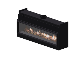 Chamin&eacute;s e Cumeeiras 3D - Lareira a g&aacute;s - Barbas Bellfires - Horizon Bell XXL 3