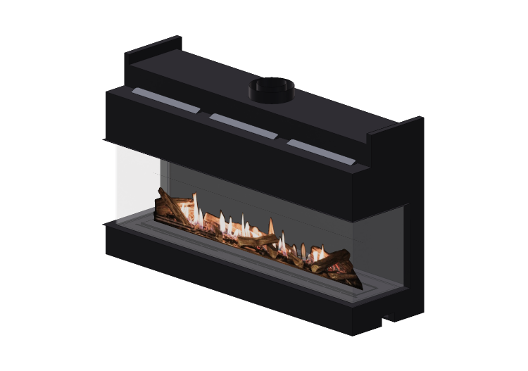 Chimneys and chimney pots 3D - Gas fireplace - Barbas... Chimneys and chimney pots 3D - Gas fireplace - Barbas...