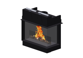 3D Kamine und Schornsteine - Gaskamin - Barbas Bellfires - Corner Bell Small 3 R