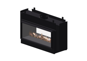 Chimneys and chimney pots 3D - Gas fireplace - Barbas Bellfires - Horizon Bell Small 3 Tunnel