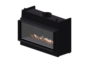 Chimneys and chimney pots 3D - Gas fireplace - Barbas Bellfires - Horizon Bell Small 3
