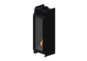Foyers et Chemin&eacute;es 3D - Chemin&eacute;e &agrave; gaz - Barbas Bellfires - Vertical Bell Medium 3