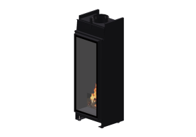 Chamin&eacute;s e Cumeeiras 3D - Lareira a g&aacute;s - Barbas Bellfires - Vertical Bell Medium 3