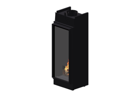 Foyers et Chemin&eacute;es 3D - Chemin&eacute;e &agrave; gaz - Barbas Bellfires - Vertical Bell Medium 3