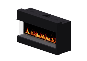 Chamin&eacute;s e Cumeeiras 3D - Lareira a g&aacute;s - Barbas Bellfires - Corner Bell Large 3 L