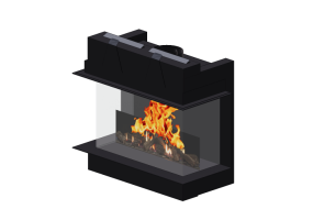 Foyers et Chemin&eacute;es 3D - Chemin&eacute;e &agrave; gaz - Barbas Bellfires - View Bell Small 3