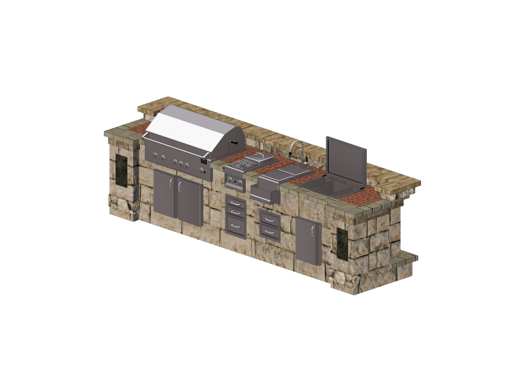 3D Kitchens - Stone kitchen - Belgard - Series 115 -... 3D Kitchens - Stone kitchen - Belgard - Series 115 -...