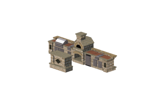 Cocinas 3D - Cocina de piedra - Belgard - Series 120