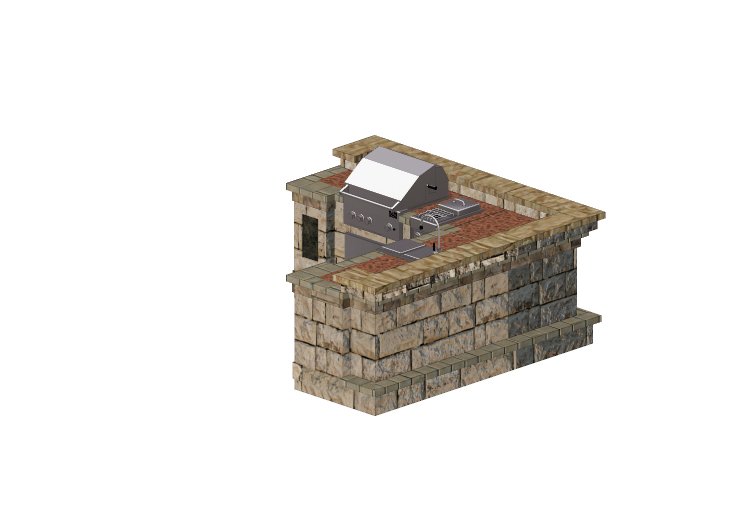Cozinhas 3D - Cozinha em pedra - Belgard - Séries 205 -... Cozinhas 3D - Cozinha em pedra - Belgard - Séries 205 -...