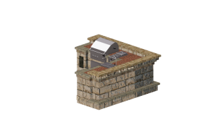 3D K&uuml;chen - Outdoor-K&uuml;che aus Stein - Belgard - Series 205
