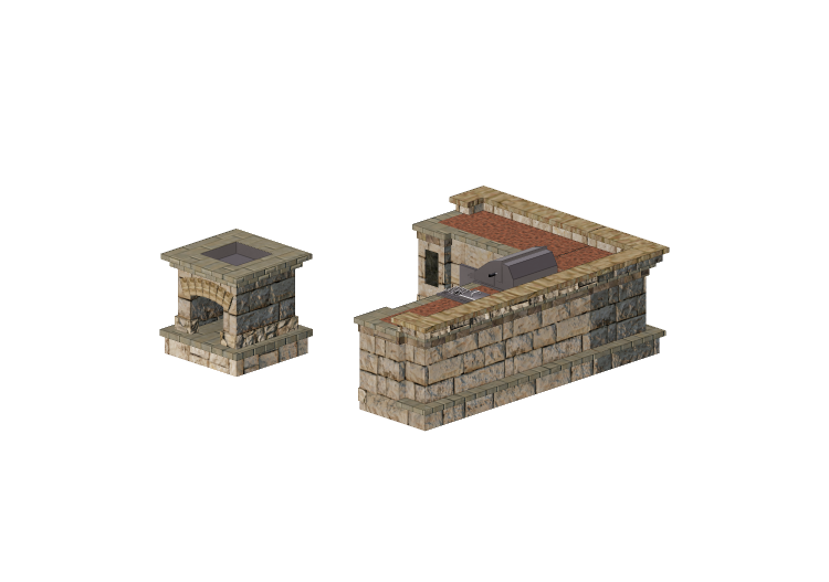 3D Kitchens - Stone kitchen - Belgard - Series 225 -... 3D Kitchens - Stone kitchen - Belgard - Series 225 -...