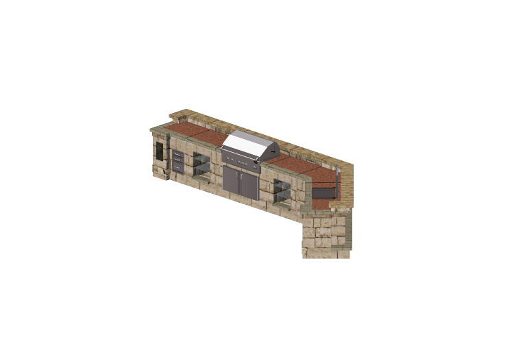Cozinhas 3D - Cozinha em pedra - Belgard - Séries 310 -... Cozinhas 3D - Cozinha em pedra - Belgard - Séries 310 -...