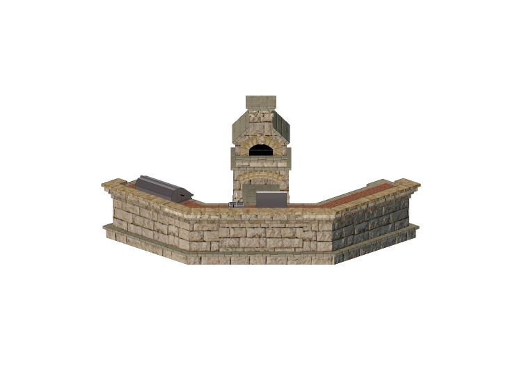 Cocinas 3D - Cocina de piedra - Belgard - Series 315 -... Cocinas 3D - Cocina de piedra - Belgard - Series 315 -...