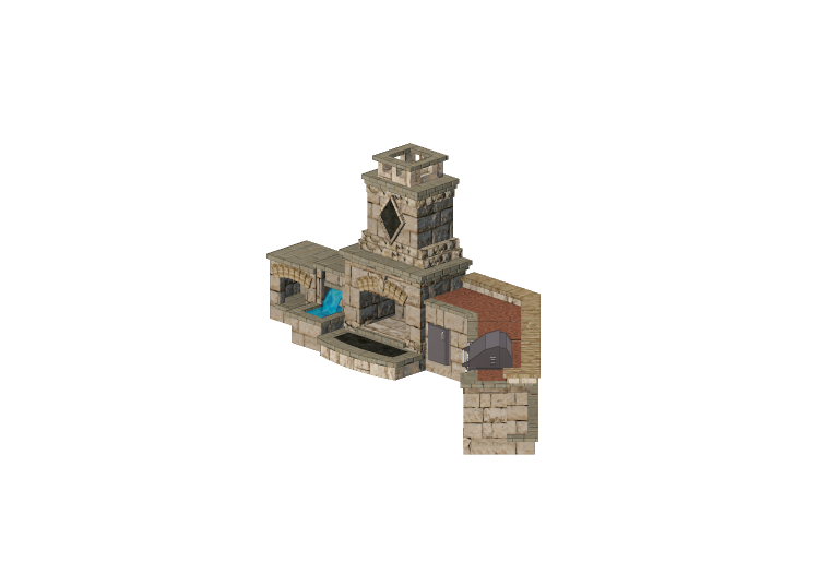 Cocinas 3D - Cocina de piedra - Belgard - Series 320 -... Cocinas 3D - Cocina de piedra - Belgard - Series 320 -...