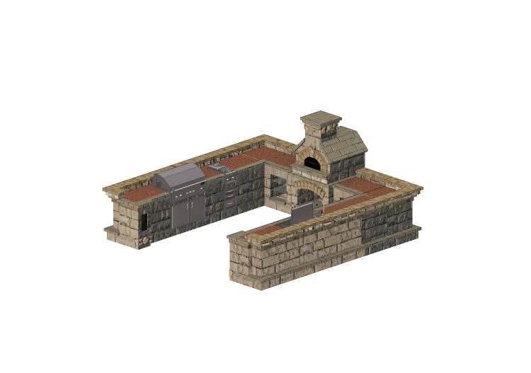 Cuisine 3D - Cuisine en pierre - Belgard - Series 420 -... Cuisine 3D - Cuisine en pierre - Belgard - Series 420 -...