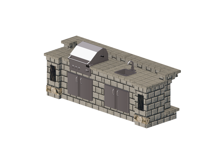 Cocinas 3D - Cocina de piedra - Belgard - Bristol - Belgard Cocinas 3D - Cocina de piedra - Belgard - Bristol - Belgard