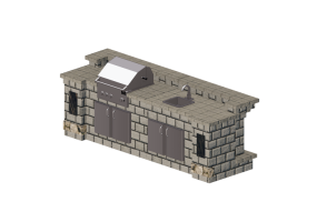 Cozinhas 3D - Cozinha em pedra - Belgard - Bristol