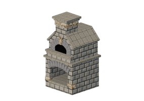 3D K&uuml;chen - Holzofen aus Stein - Belgard - Bristol - CM BS