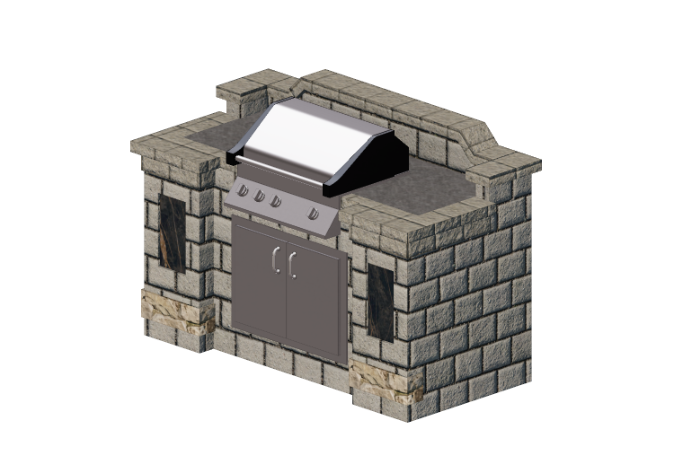 Cocinas 3D - Cocina de piedra - Belgard - Bristol - GT AH -... Cocinas 3D - Cocina de piedra - Belgard - Bristol - GT AH -...