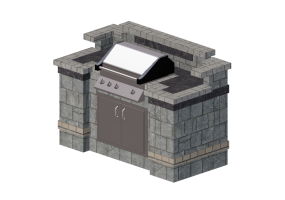 Cocinas 3D - Cocina de piedra - Belgard - Cordova