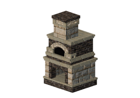 Cocinas 3D - Horno de piedra con le&ntilde;a - Belgard - Nottingham