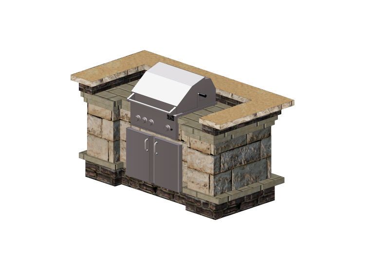 Cocinas 3D - Cocina de piedra - Belgard - Nottingham -... Cocinas 3D - Cocina de piedra - Belgard - Nottingham -...