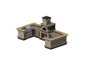 Cocinas 3D - Cocina de piedra - Belgard - Nottingham