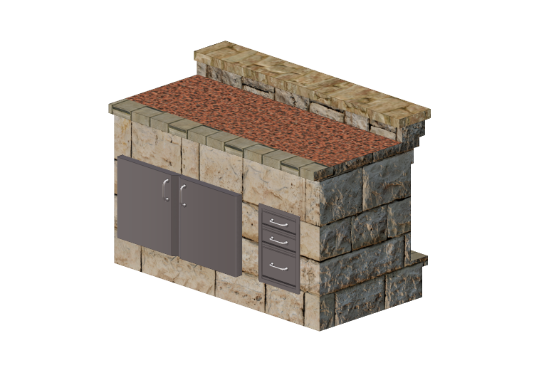 Mobili 3D - Mobile da cucina in pietra - Belgard - Belgard Mobili 3D - Mobile da cucina in pietra - Belgard - Belgard