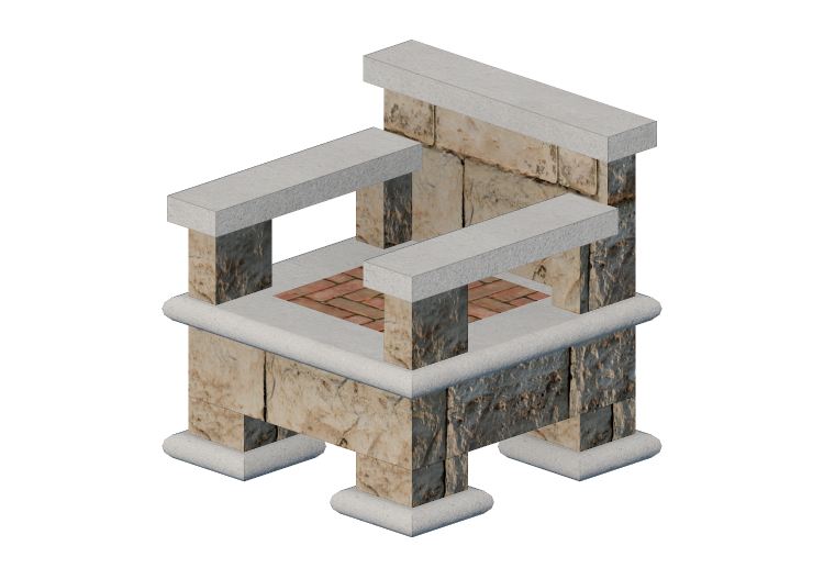 Sedie e Poltrone 3D - Sedia in pietra - Belgard - Tuscany -... Sedie e Poltrone 3D - Sedia in pietra - Belgard - Tuscany -...