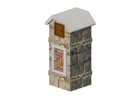 3D Accessories - Stone mailbox - Belgard - Tuscany