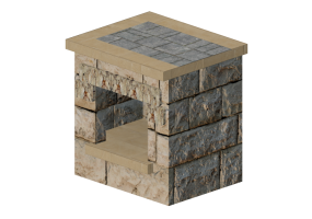Accesorios 3D - Mueble de piedra para almacenar madera - Belgard - Wexford