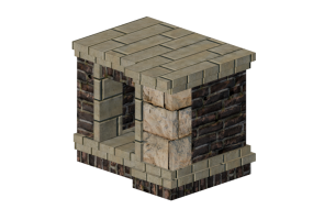 Accessori 3D - Mobile per stoccaggio legna in pietra - Belgard - Nottingham