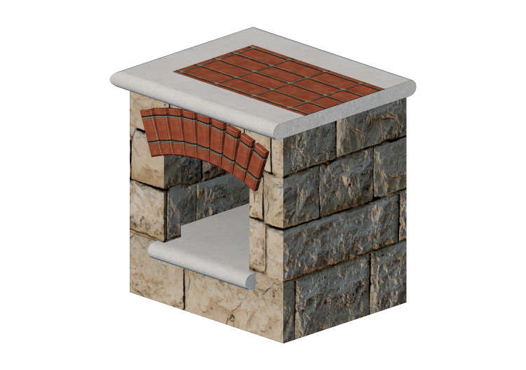 Accesorios 3D - Mueble de piedra para almacenar madera -... Accesorios 3D - Mueble de piedra para almacenar madera -...