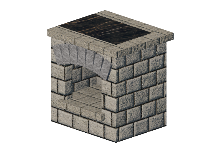 3D Zubehör - Brennholholzschrank aus Stein - Belgard -... 3D Zubehör - Brennholholzschrank aus Stein - Belgard -...