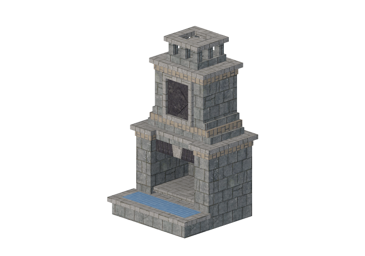 3D Kamine und Schornsteine - Steinkamin - Belgard - Cordova... 3D Kamine und Schornsteine - Steinkamin - Belgard - Cordova...