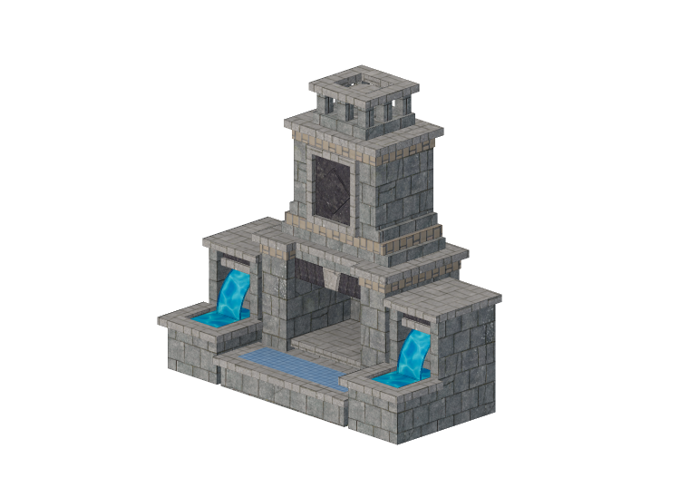 Chaminés e Cumeeiras 3D - Lareira em pedra - Belgard -... Chaminés e Cumeeiras 3D - Lareira em pedra - Belgard -...