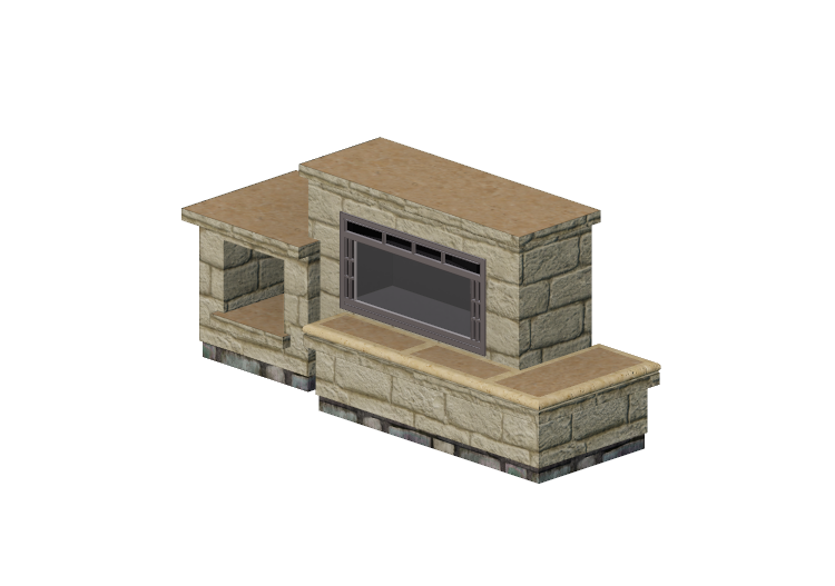3D Kamine und Schornsteine - Gaskamin aus Stein - Belgard -... 3D Kamine und Schornsteine - Gaskamin aus Stein - Belgard -...