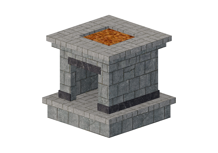 Chaminés e Cumeeiras 3D - Fogareiro de pedra - Belgard -... Chaminés e Cumeeiras 3D - Fogareiro de pedra - Belgard -...