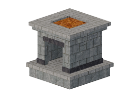 Chimneys and chimney pots 3D - Stone brazier - Belgard - Cordova