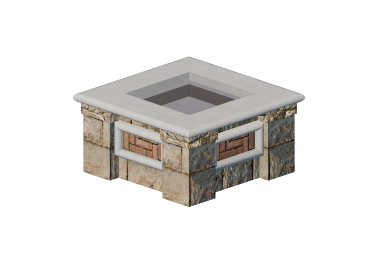 Chaminés e Cumeeiras 3D - Fogareiro de pedra - Belgard -... Chaminés e Cumeeiras 3D - Fogareiro de pedra - Belgard -...