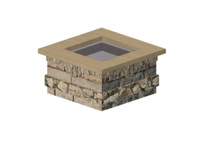 Chimneys and chimney pots 3D - Stone brazier - Belgard - Wexford