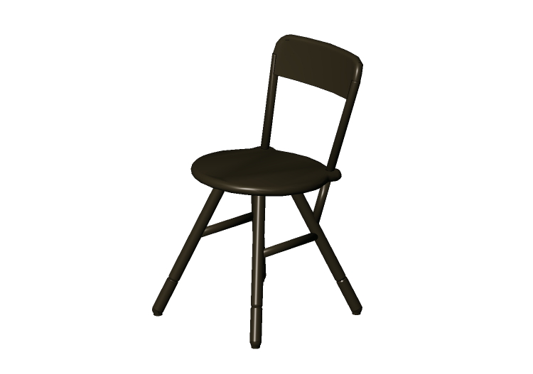 3D Chairs - Wooden Chair - Bla Station – Hippo - Blå... 3D Chairs - Wooden Chair - Bla Station – Hippo - Blå...