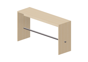 Acess&oacute;rios 3D - Banco com estrutura de madeira - Bla Station &ndash; Ping Pong L23