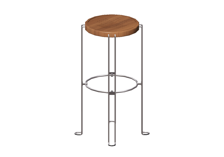 Sillas 3D - Taburete alto de metal - Bla Station – B2 - Blå... Sillas 3D - Taburete alto de metal - Bla Station – B2 - Blå...