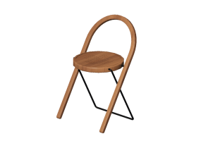 3D Chairs - Average size wooden stool - Bla Station &ndash; Beplus B